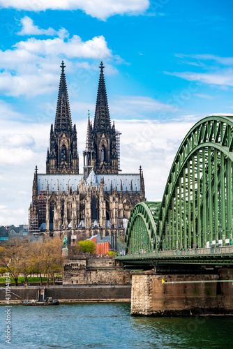 Germany, Cologne, view to the city with Rhine River