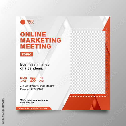 Online Business Meeting flyer template