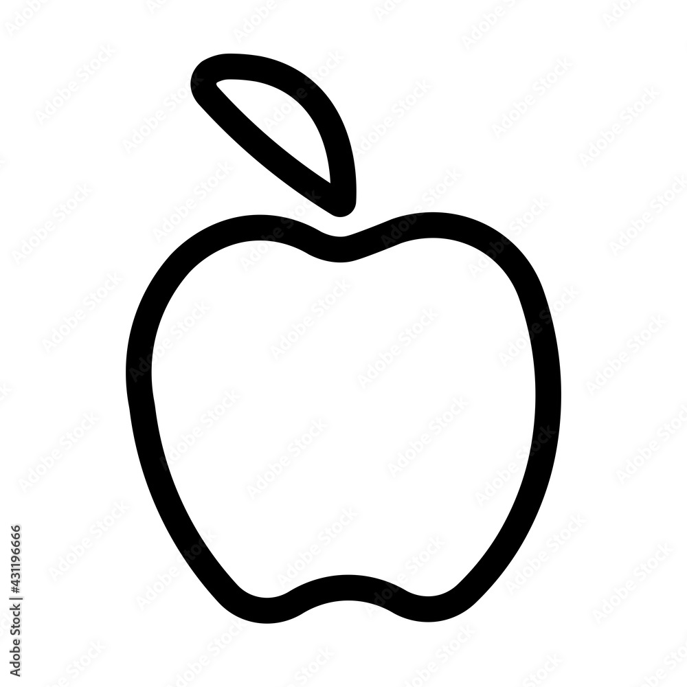apple simple icon, stock vector apple simple icon, stock vector