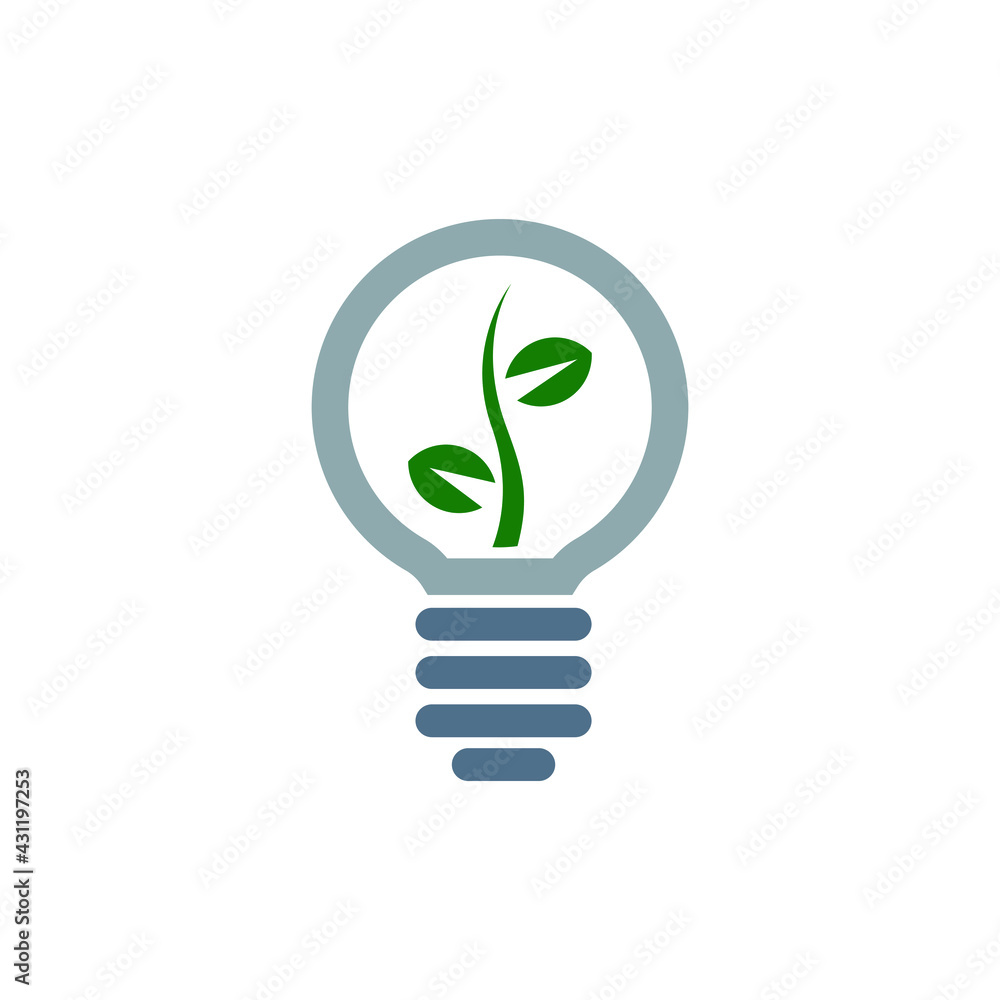 bulb plant logo design with geometry bulb plant logo design with geometry
