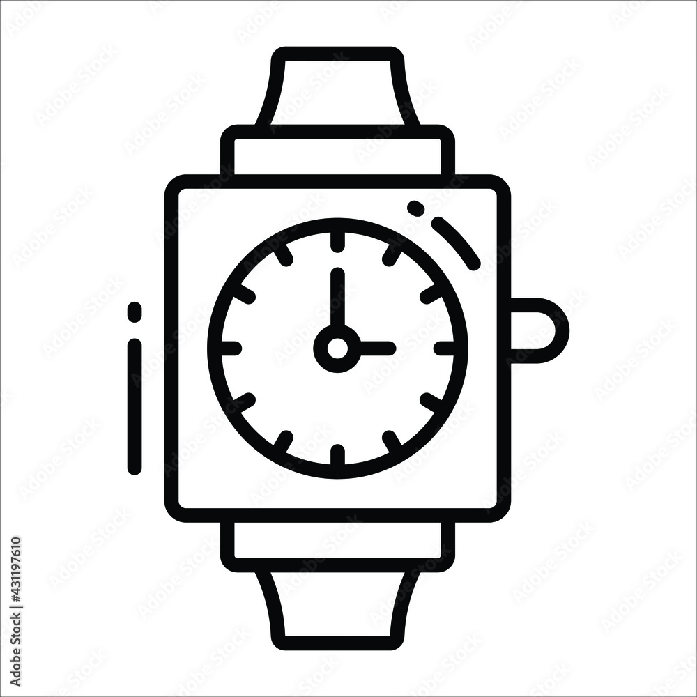 Wrist watch line vector Icon. that can be easily modified or edit Wrist watch line vector Icon. that can be easily modified or edit