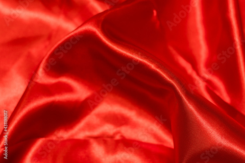 Close up abstract and luxury red cloth background