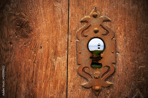 old wooden door