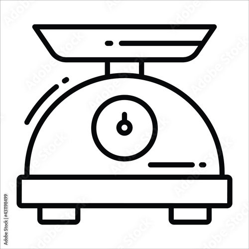 Weight line vector Icon. that can be easily modified or edit