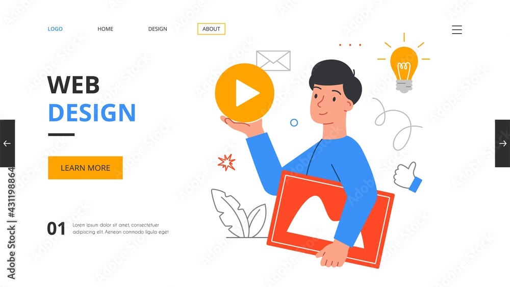 Young male graphic designer Young male graphic designer