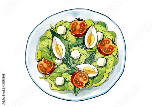 salad with vegetables