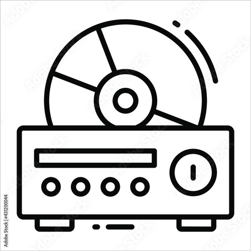 DVD Plyer line vector Icon. that can be easily modified or edit
