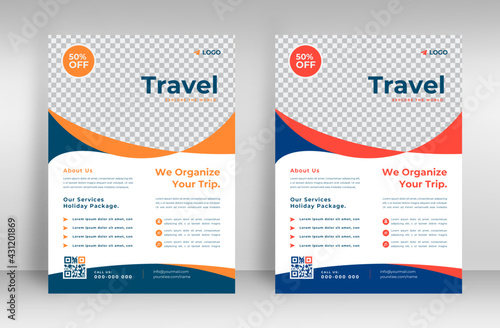 Tour and Travel flyer. travel flyer. tour and travel flyer  Template Business concept.  Flyer design for Tour and Travel Business concept. Vector  new tour flyer design.