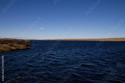 Blue water and sky