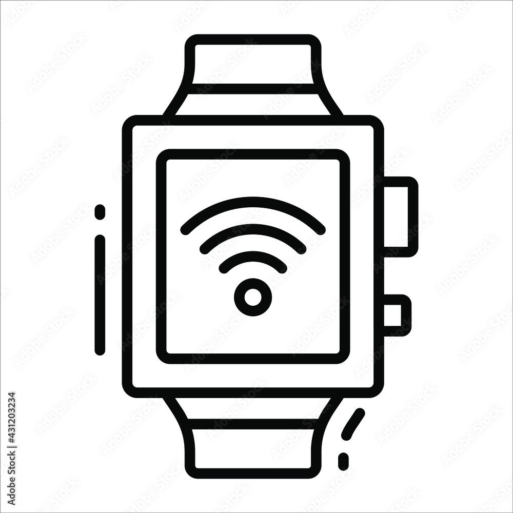 Smart Watch line vector Icon. that can be easily modified or edit Smart Watch line vector Icon. that can be easily modified or edit