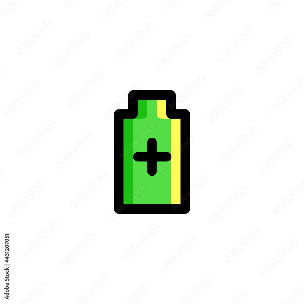 Battery Stamina Mode User Interface Outline Icon Logo Vector Illustration. Battery Stamina Mode User Interface Outline Icon Logo Vector Illustration.
