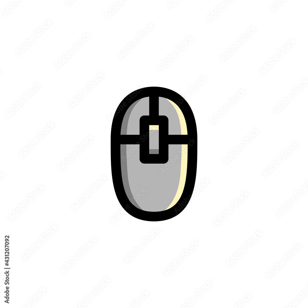 Mouse User Interface Outline Icon Logo Vector Illustration. Mouse User Interface Outline Icon Logo Vector Illustration.