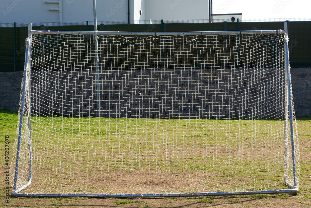 Fototapeta premium Soccer goal at lawn 