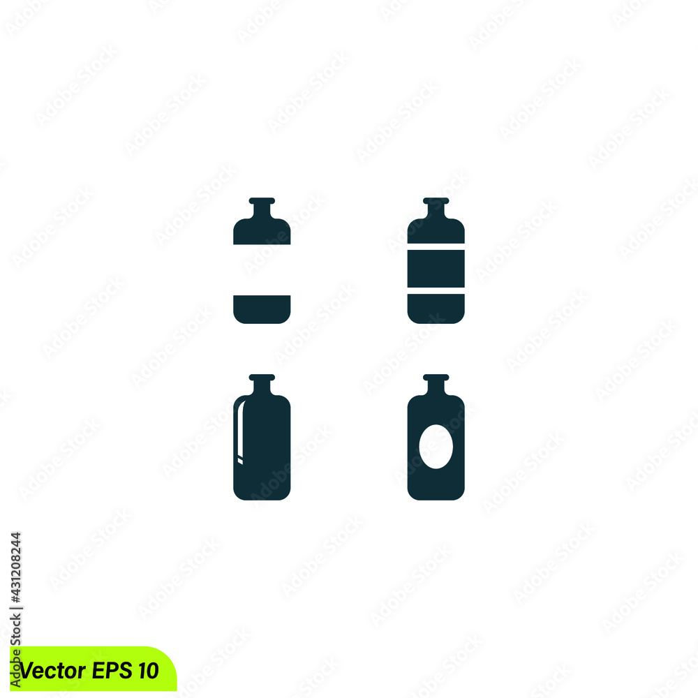 Fototapeta premium bottle icon vector illustration simple design element
