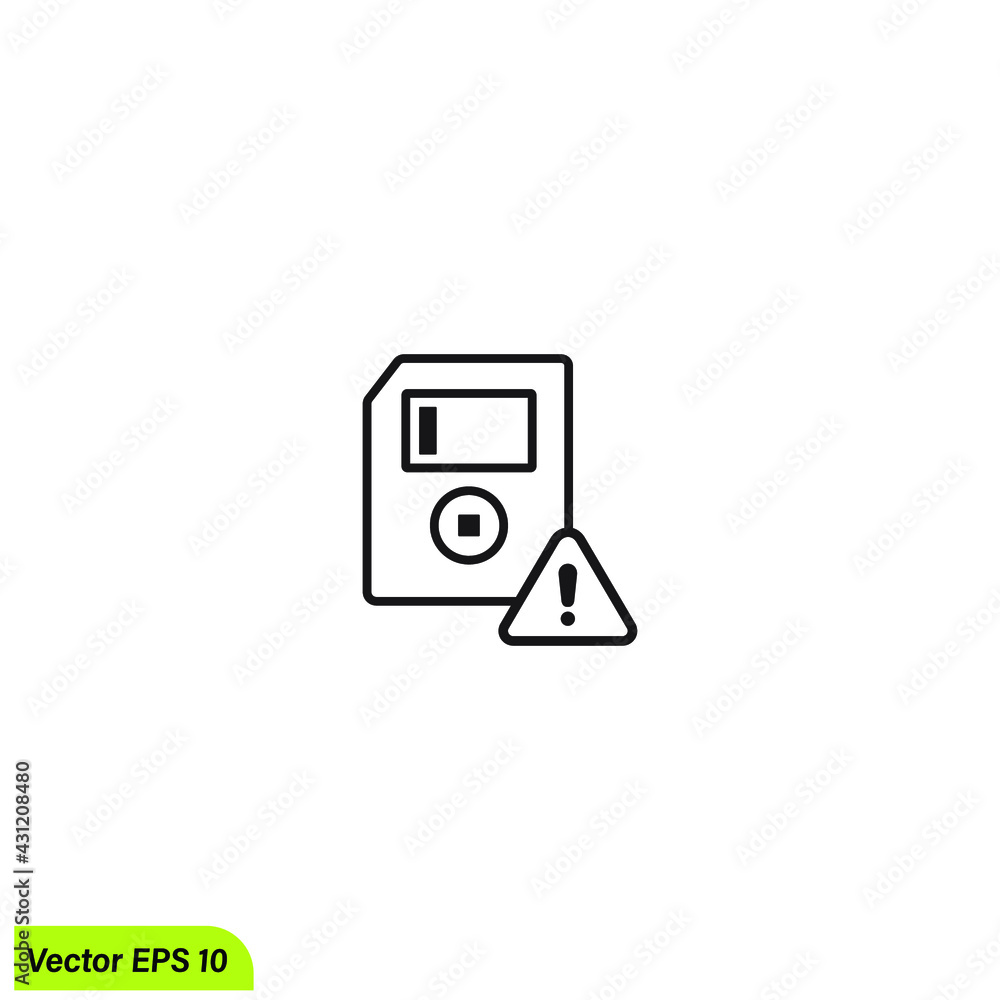floppy disk warn icon vector illustration simple design element floppy disk warn icon vector illustration simple design element