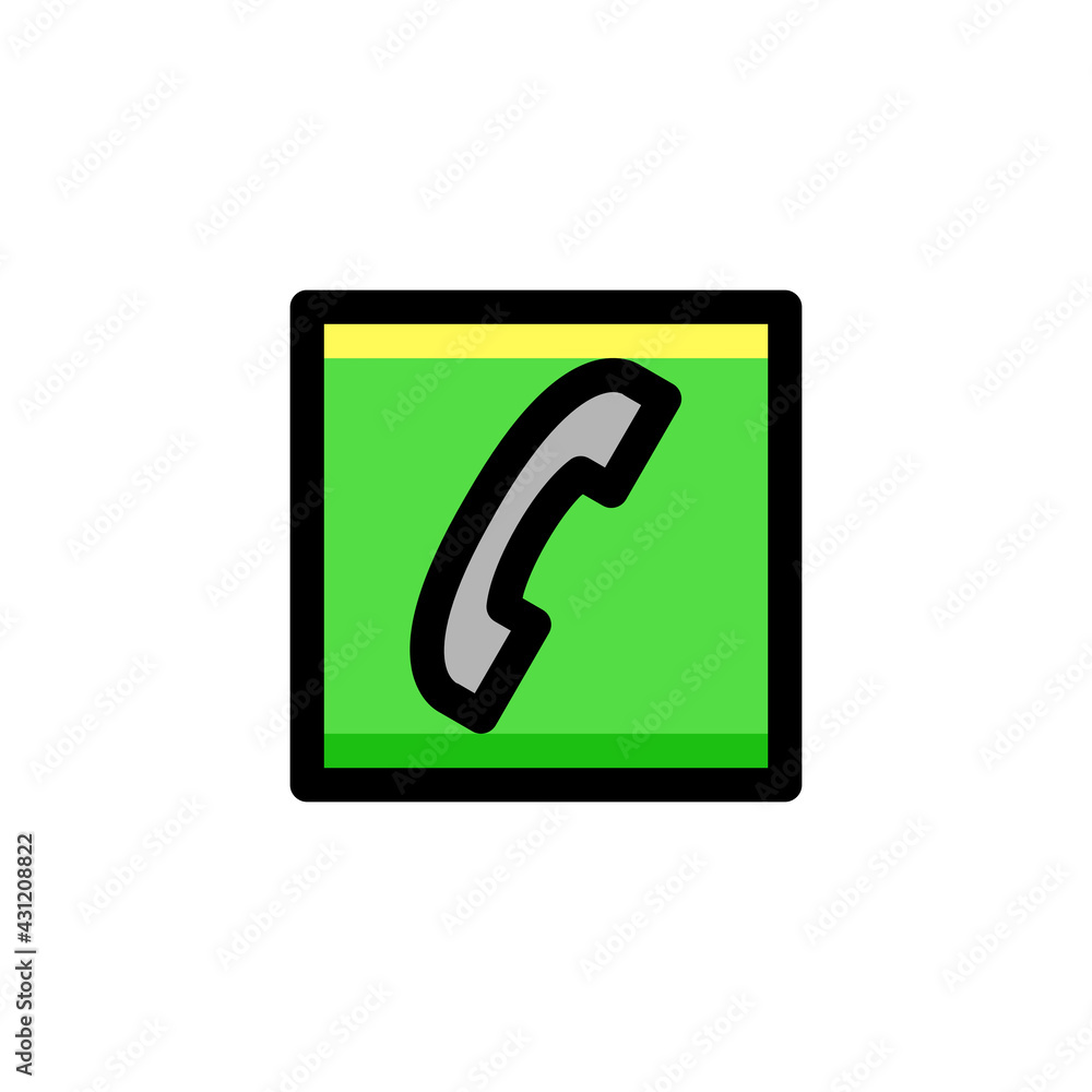 Phone User Interface Outline Icon Logo Vector Illustration. Phone User Interface Outline Icon Logo Vector Illustration.