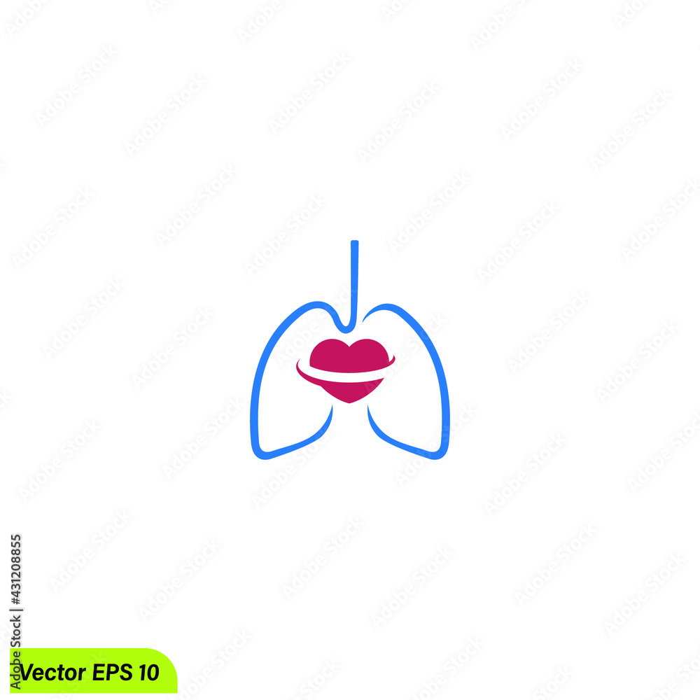 lung icon symbol simple design element lung icon symbol simple design element