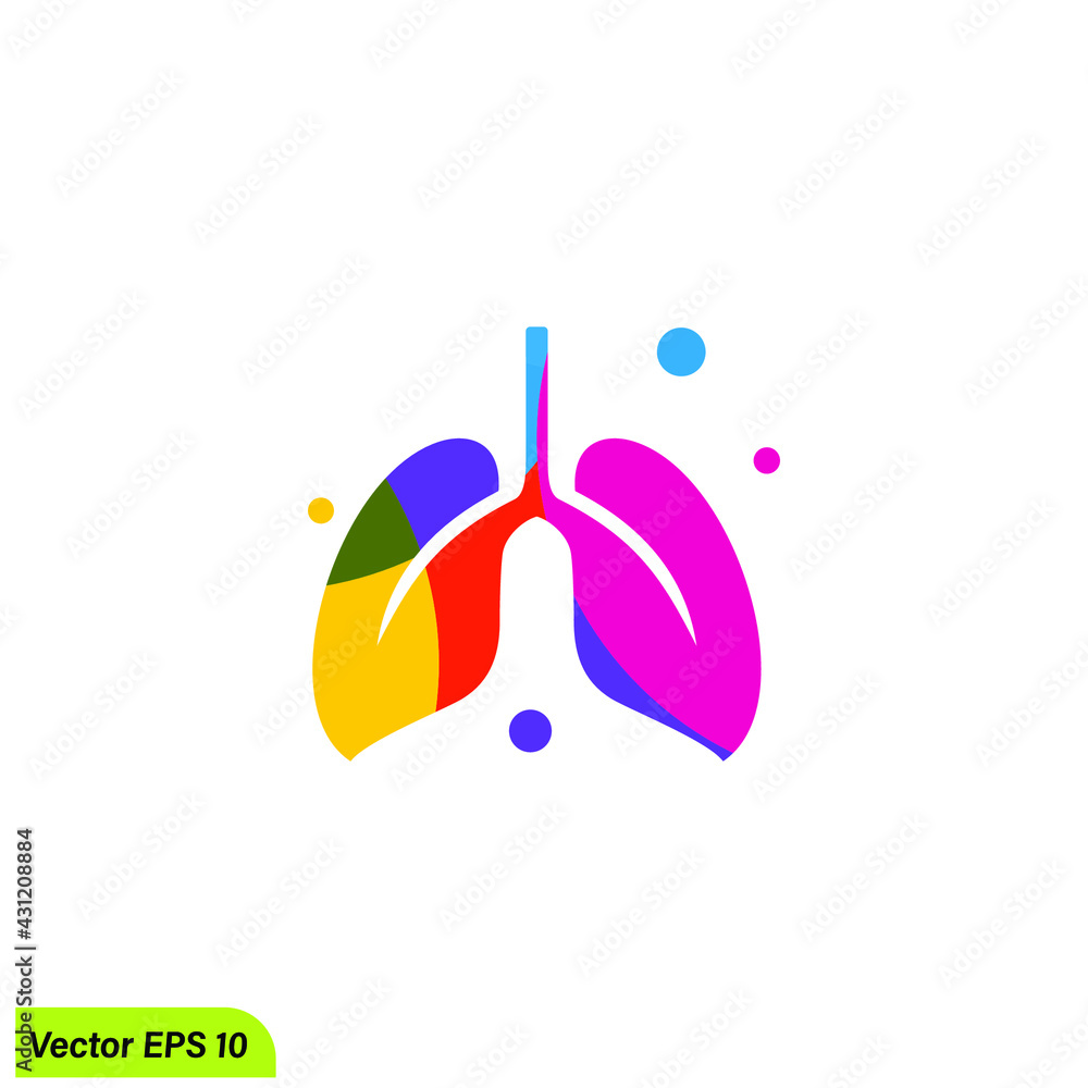 lung icon chest symbol simple design element lung icon chest symbol simple design element