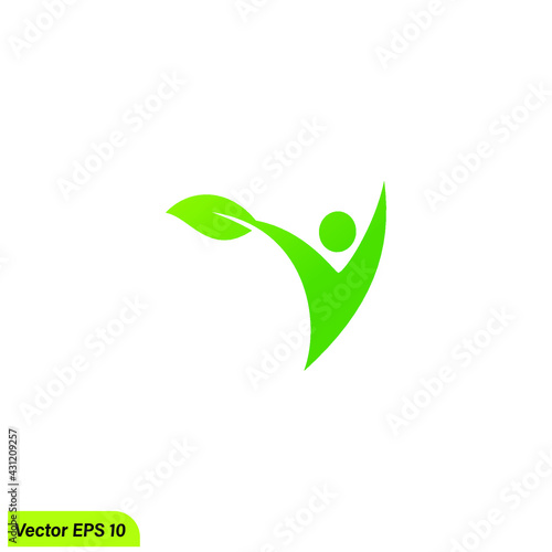 healthy human shape logo template