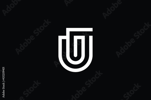 UG logo letter design on luxury background. GU logo monogram initials letter concept. UG icon logo design. GU elegant and Professional letter icon design on black background. U G GU UG photo