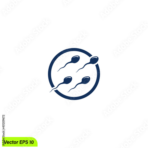 sperm icon fertility symbol simple design element