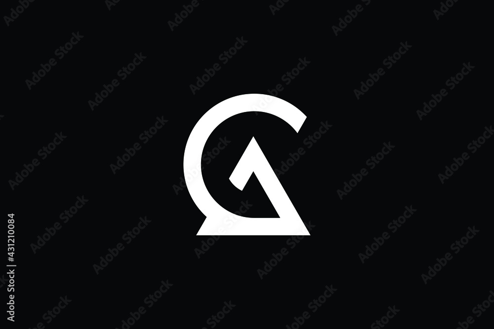 AG logo letter design on luxury background. GA logo monogram initials letter concept. AG icon logo design. GA elegant and Professional letter icon design on black background. AG GA - obrazy, fototapety, plakaty 