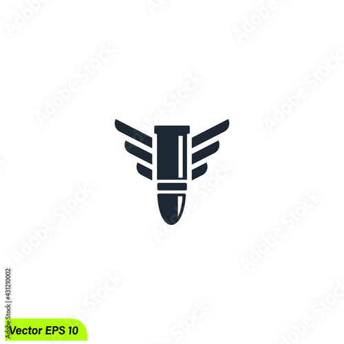 bullet icon ammunition symbol simple design element