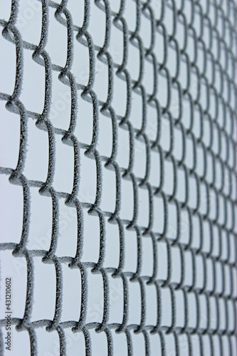 Frost on a Chain Link Fence