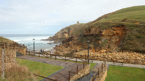 Ermita de Santa Justa y Torre de San Telmo  Ubiarco, Cantabria photo