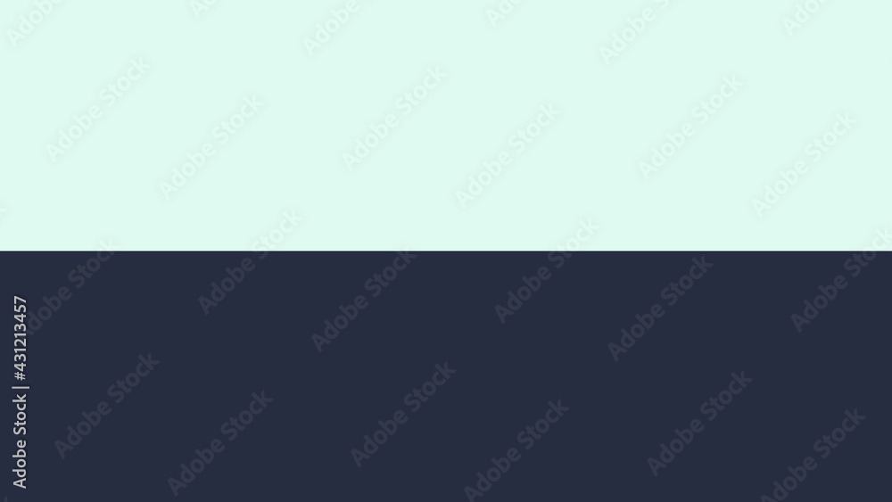 Abstract combination of mint and navy blue solid color background