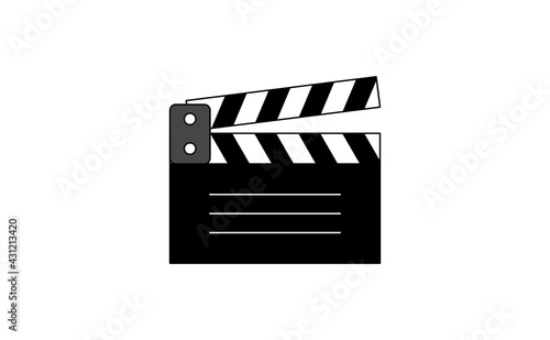 Movie clapper board. Vector illustration.