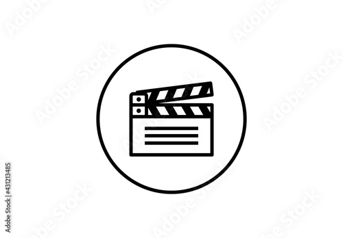 Movie clapper board. Vector illustration.