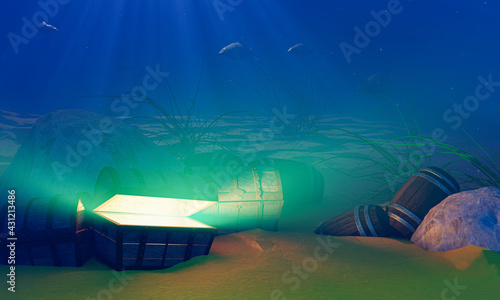 The old treasure chest sunk...