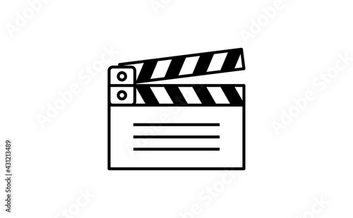 Movie clapper board. Vector illustration.