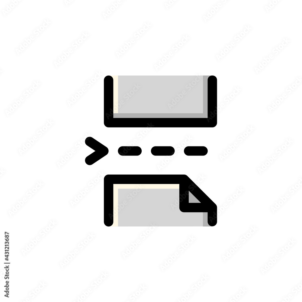 Page Break User Interface Outline Icon Logo Vector Illustration. Page Break User Interface Outline Icon Logo Vector Illustration.