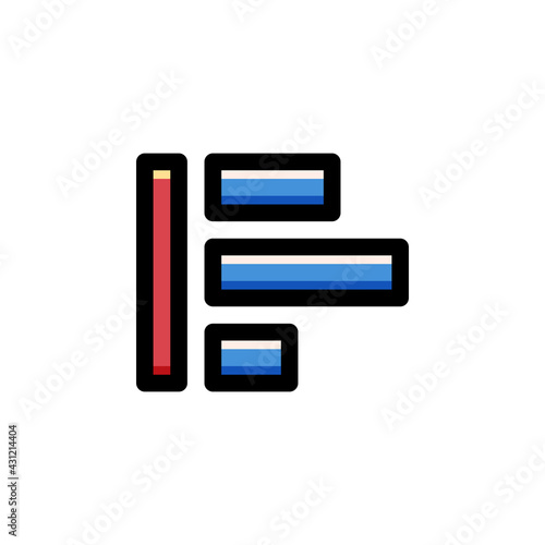 Alignment User Interface Outline Icon Logo Vector Illustration.