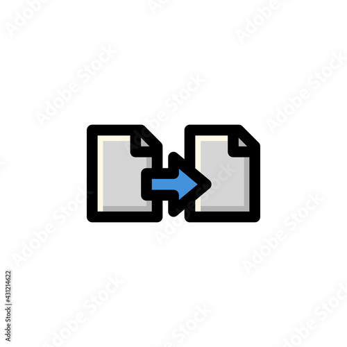 Convert File User Interface Outline Icon Logo Vector Illustration.