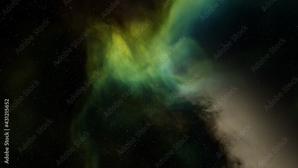 Fototapeta premium nebula gas cloud in deep outer space, abstract colorful background