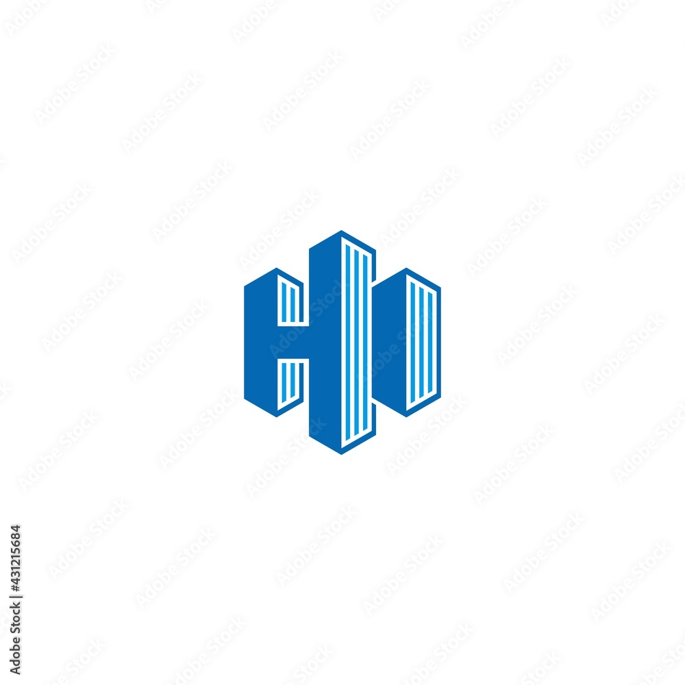 Building letter H hexagon logo icon design for construction, home, real estate, building, property etc, vector icon
