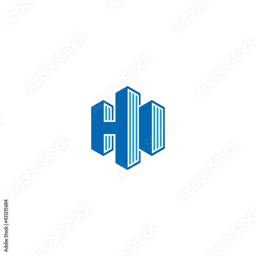 Building letter H hexagon logo icon design for construction, home, real estate, building, property etc, vector icon