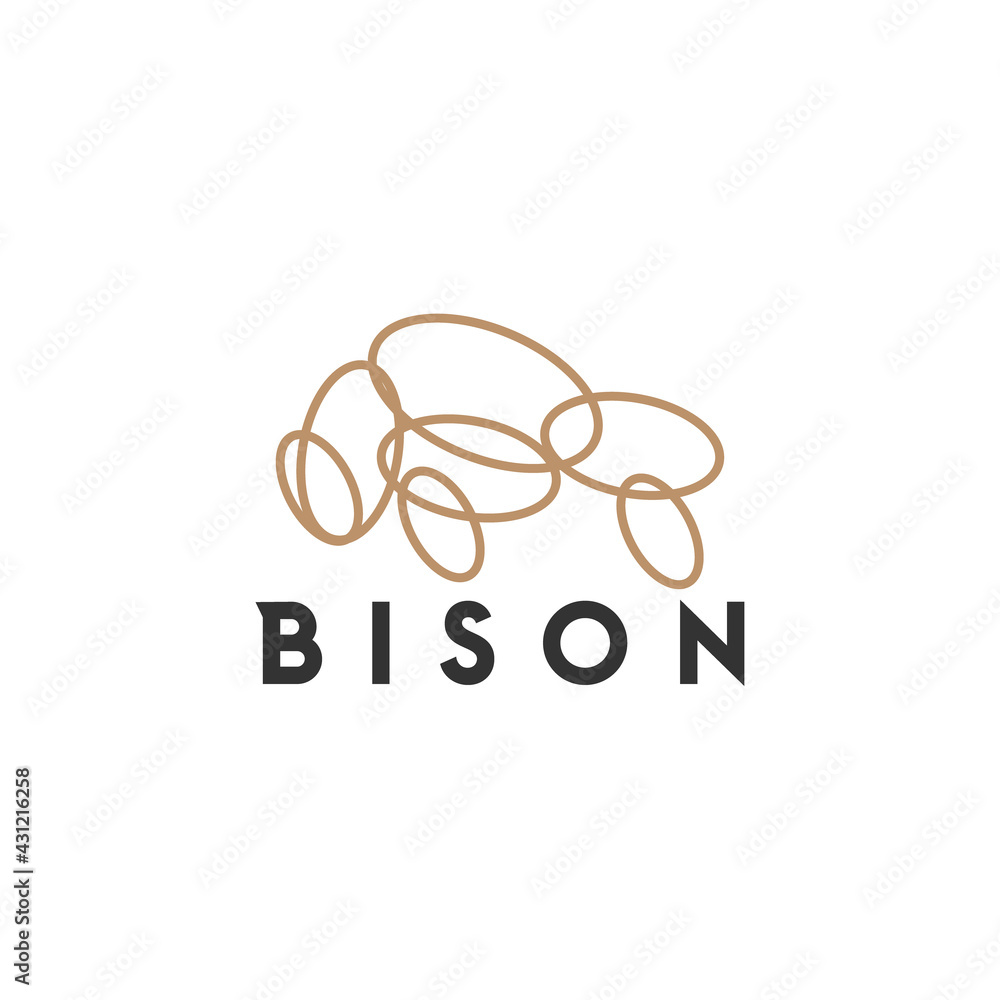 Bison logo icon vector design Bison logo icon vector design