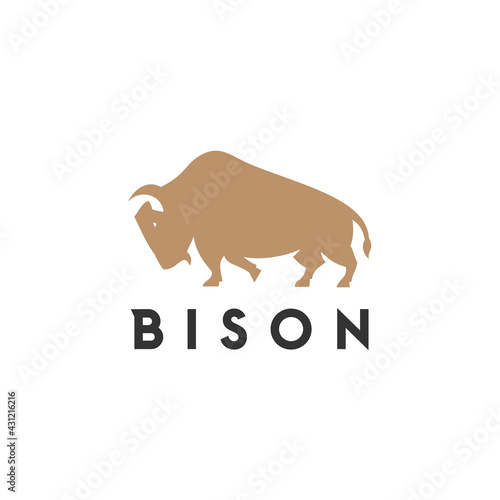 Bison logo icon vector design