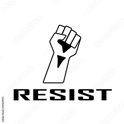 resist protest poster vector fist