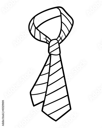 Coloring book for kids, Striped necktie