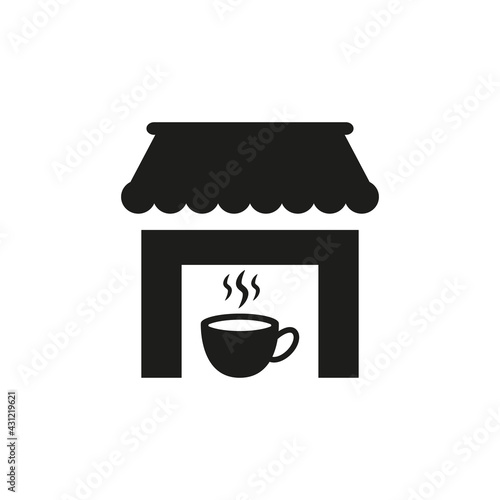 Cafe icon on white background.