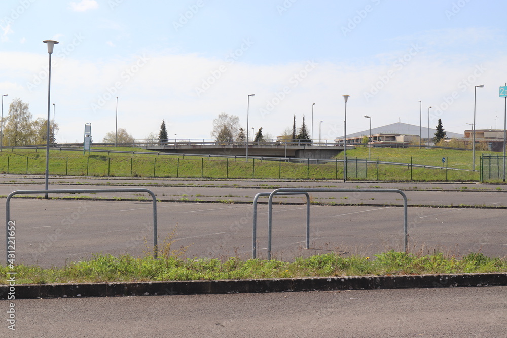 Leere Parkplätze am Flughafen Hahn. Leere Parkplätze am Flughafen Hahn.