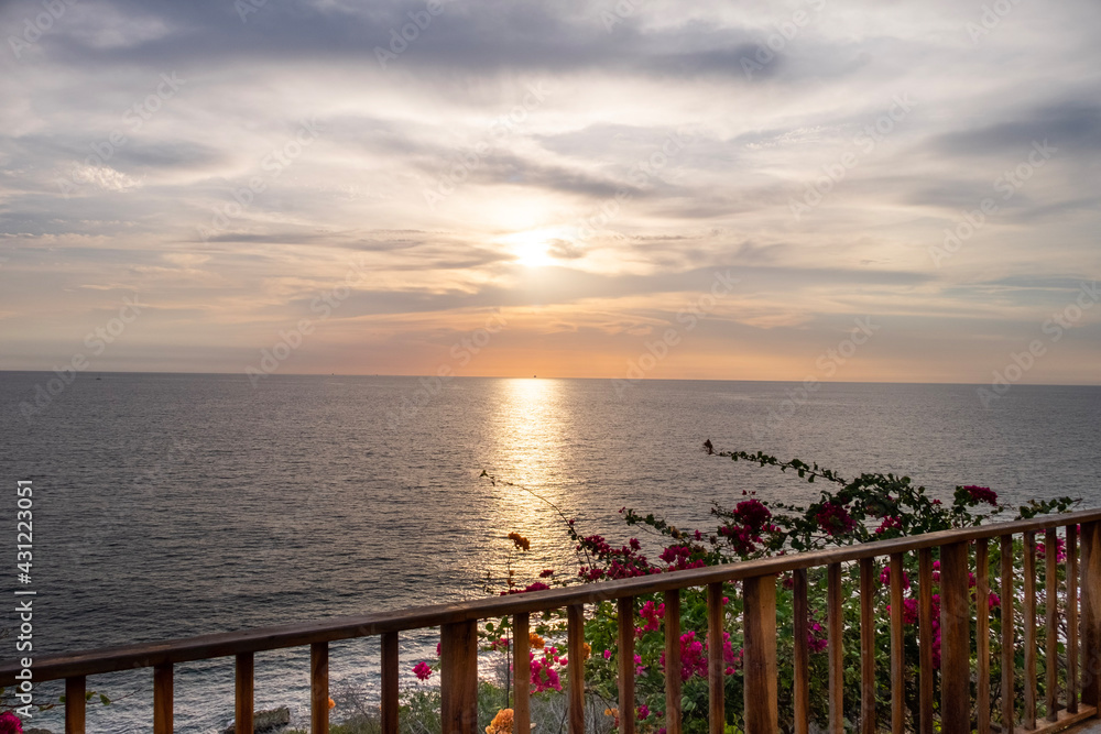 sunset over the sea