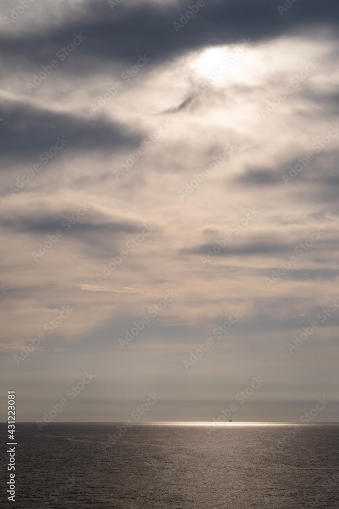 sunset over the sea
