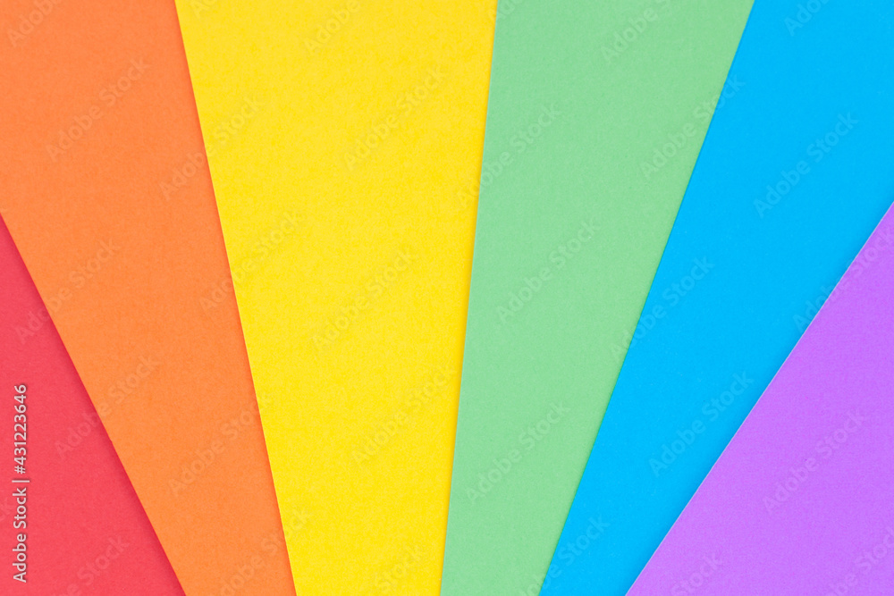 Obraz premium Paper with lgbt colors for background. Pride community. Rainbow colors.