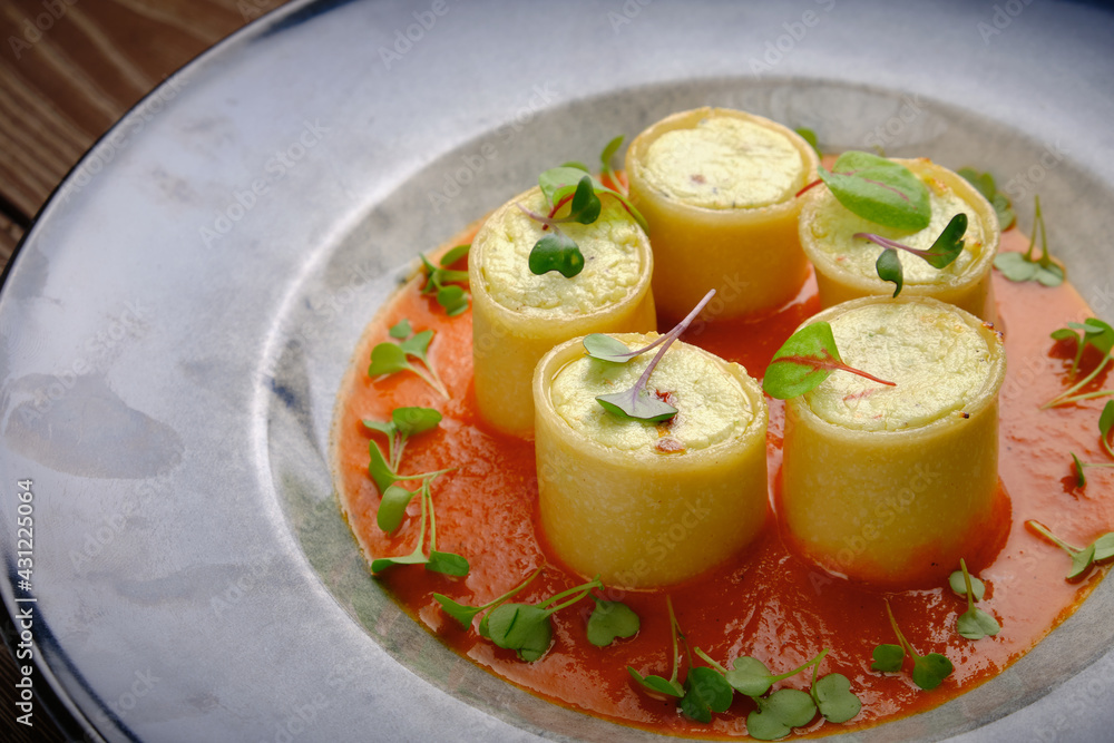 cannelloni with tomatoes cannelloni with tomatoes